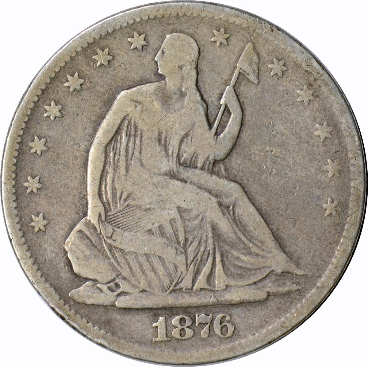 1876-S SEATED LIBERTY HALF