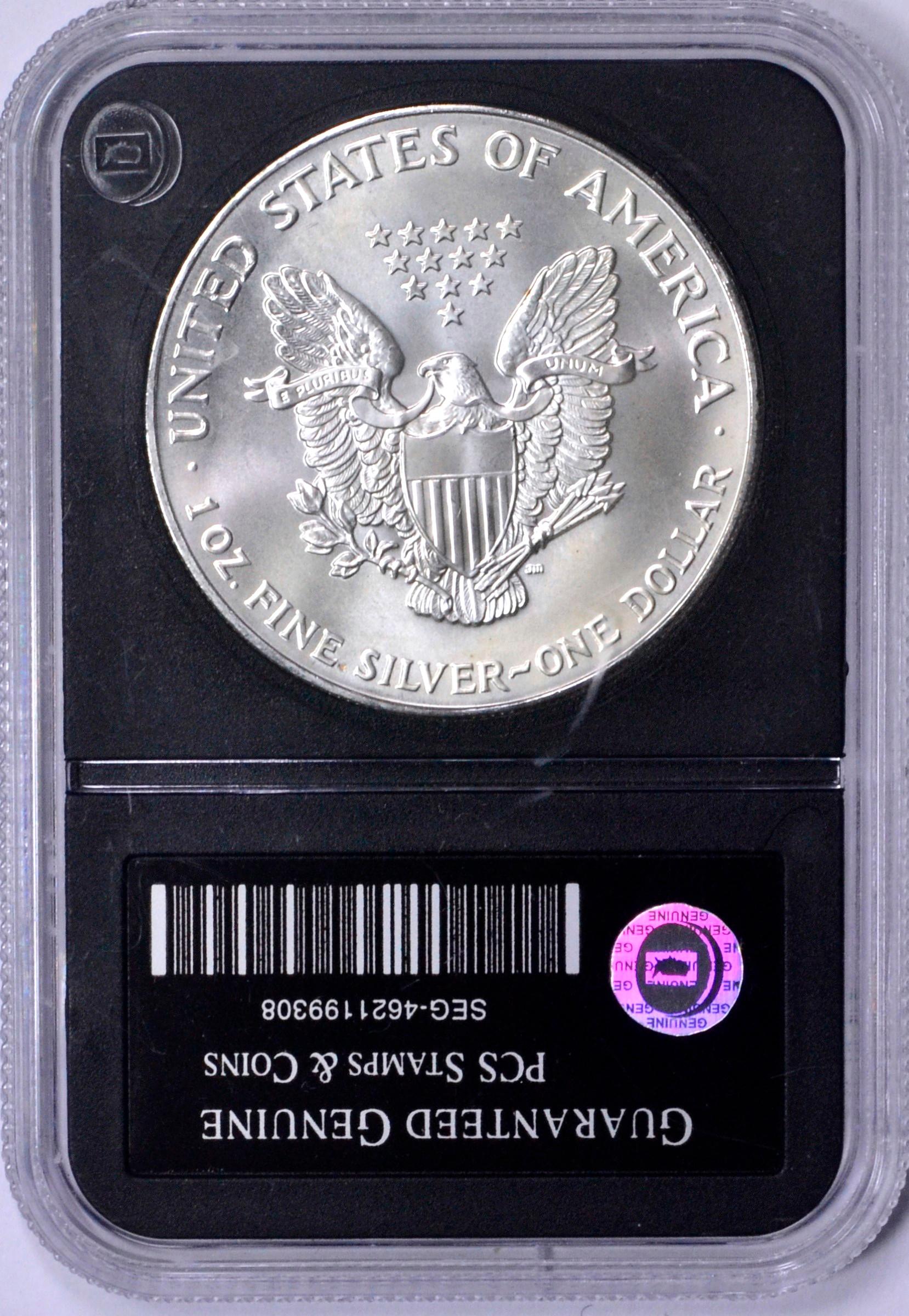 1993 UNCIRCULATED SILVER EAGLE in HOLDER