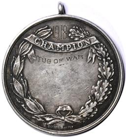 STERLING SILVER 1918 TUG of WAR CHAMPIONSHIP MEDAL