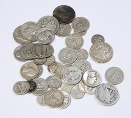 $10 FACE of 90% SILVER - WALKING LIBERTY, MERCURY DIMES, ETC.