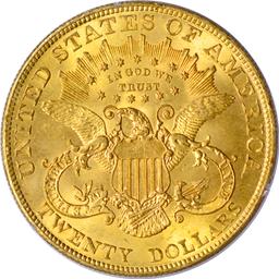 1904 $20 LIBERTY HEAD GOLD PIECE - PCGS MS64 - 1st GENERATION RATTLER HOLDER