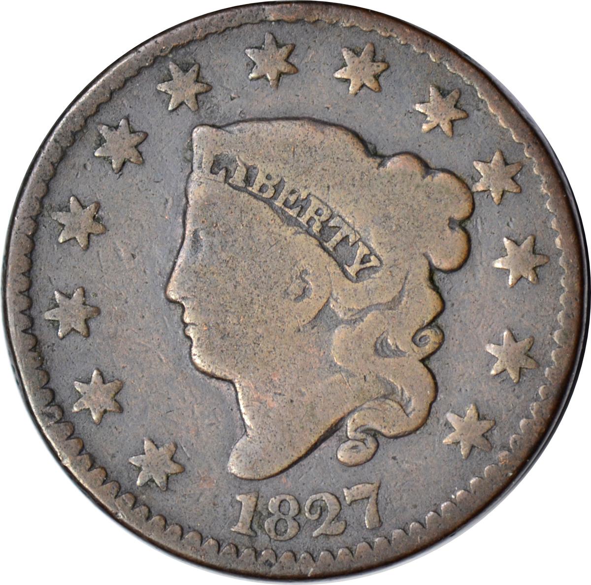 1827 LARGE CENT