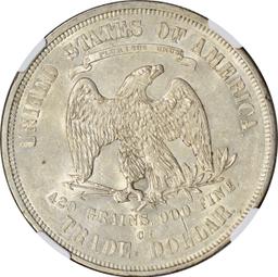 1875-CC TRADE DOLLAR - NGC AU58