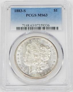 1883-S MORGAN DOLLAR - PCGS MS63