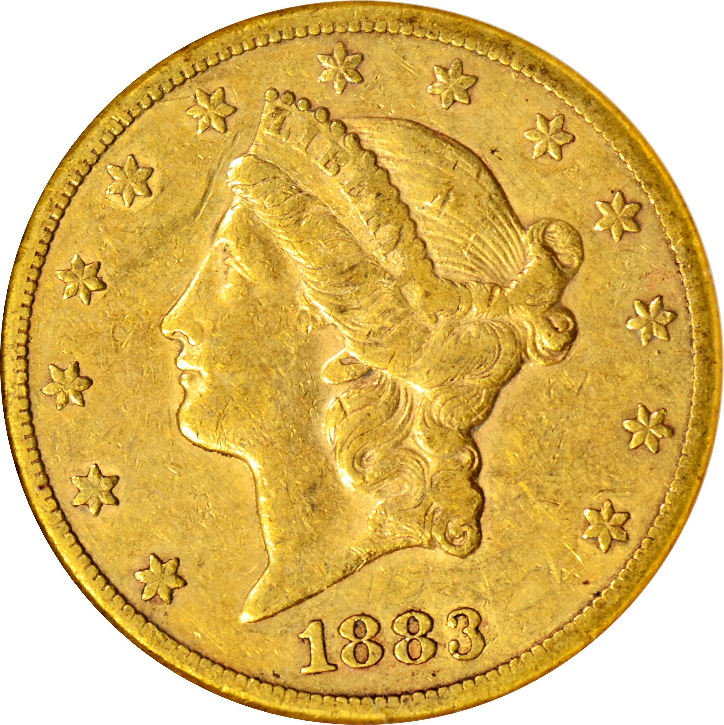 1883-CC LIBERTY $20 GOLD PIECE - NGC XF40 - CAC