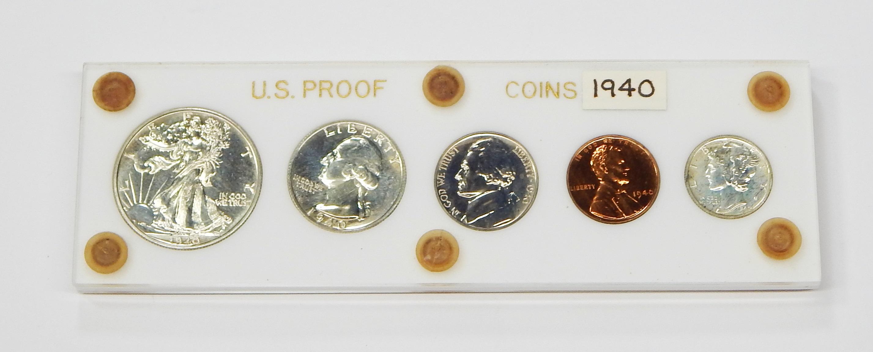 1940 PROOF SET in CAPITAL HOLDER