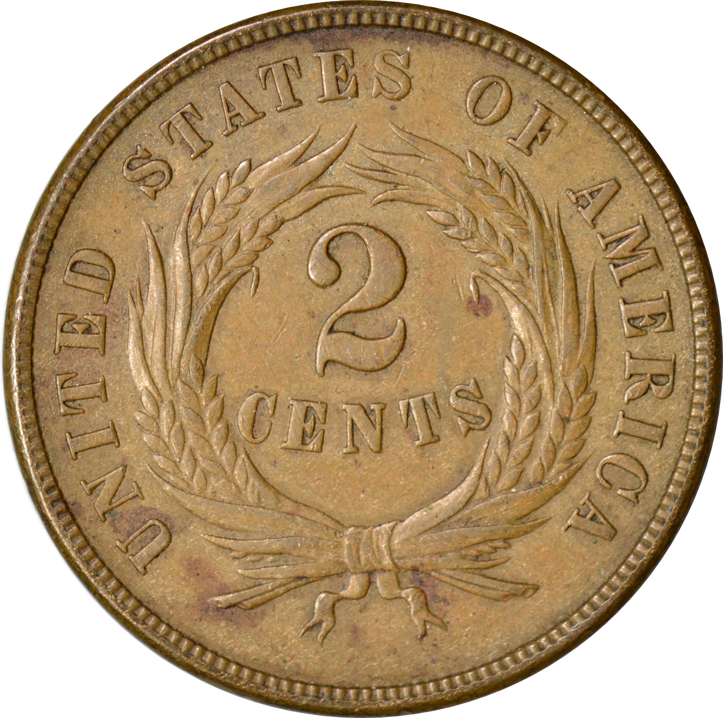 1868 TWO CENT PIECE