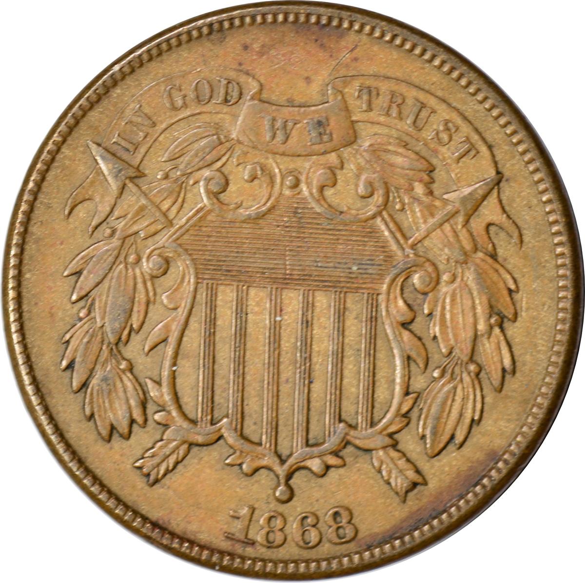 1868 TWO CENT PIECE