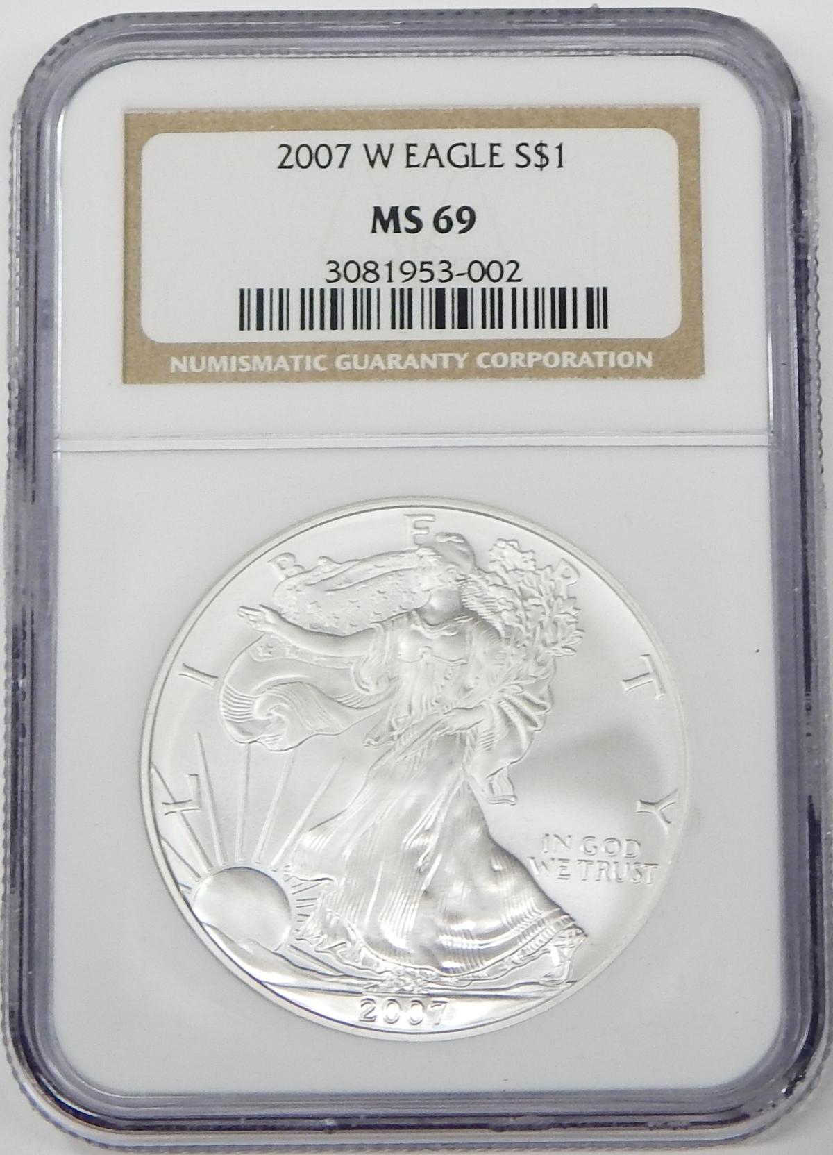 2007 SILVER EAGLE - NGC MS69