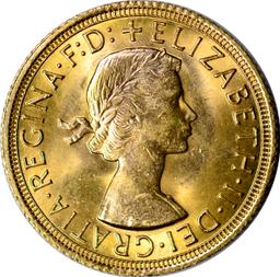 GREAT BRITAIN - UNCIRCULATED 1966 GOLD SOVEREIGN - .2354 TROY OZ GOLD
