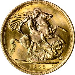 GREAT BRITAIN - UNCIRCULATED 1966 GOLD SOVEREIGN - .2354 TROY OZ GOLD