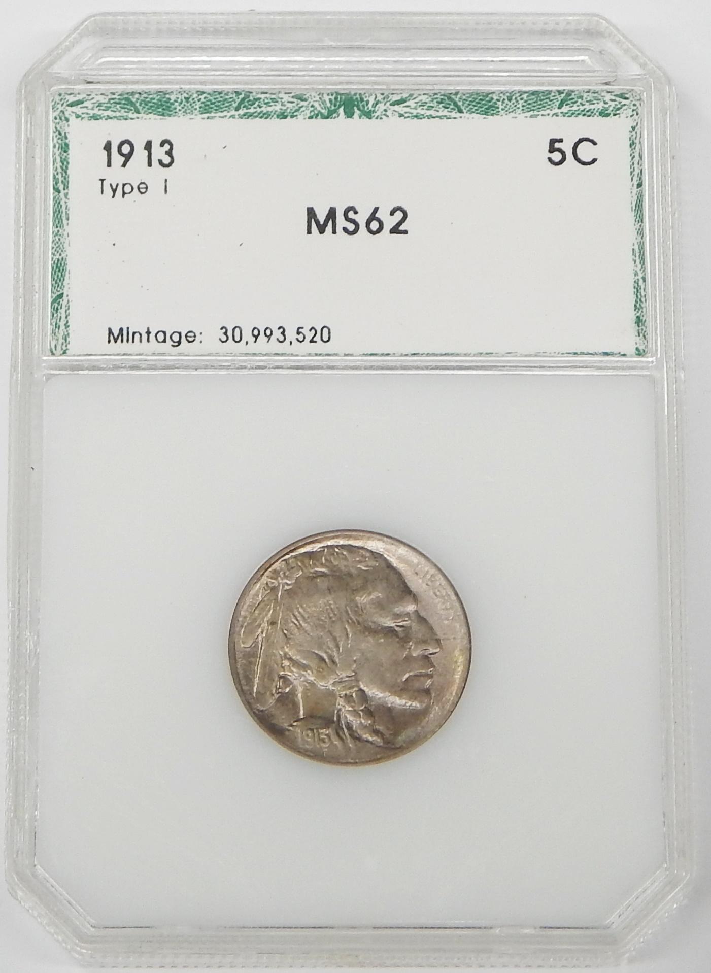 1913 TYPE 1 BUFFALO NICKEL - PCI MS62