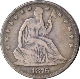 1876 SEATED LIBERTY HALF DOLLAR