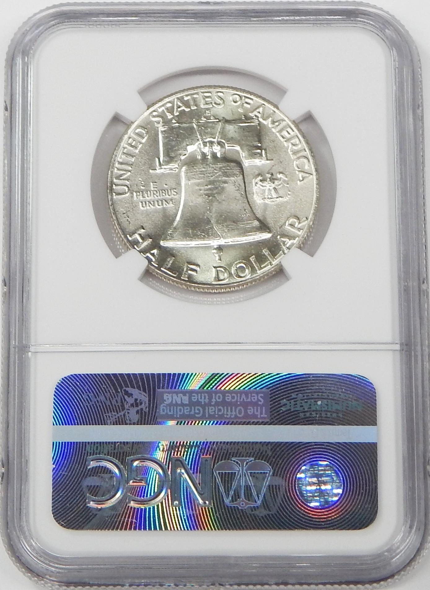 1960-D FRANKLIN HALF - NGC MS63 FULL BELL LINES