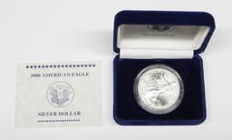 2000 UNCIRCULATED SILVER EAGLE in BOX