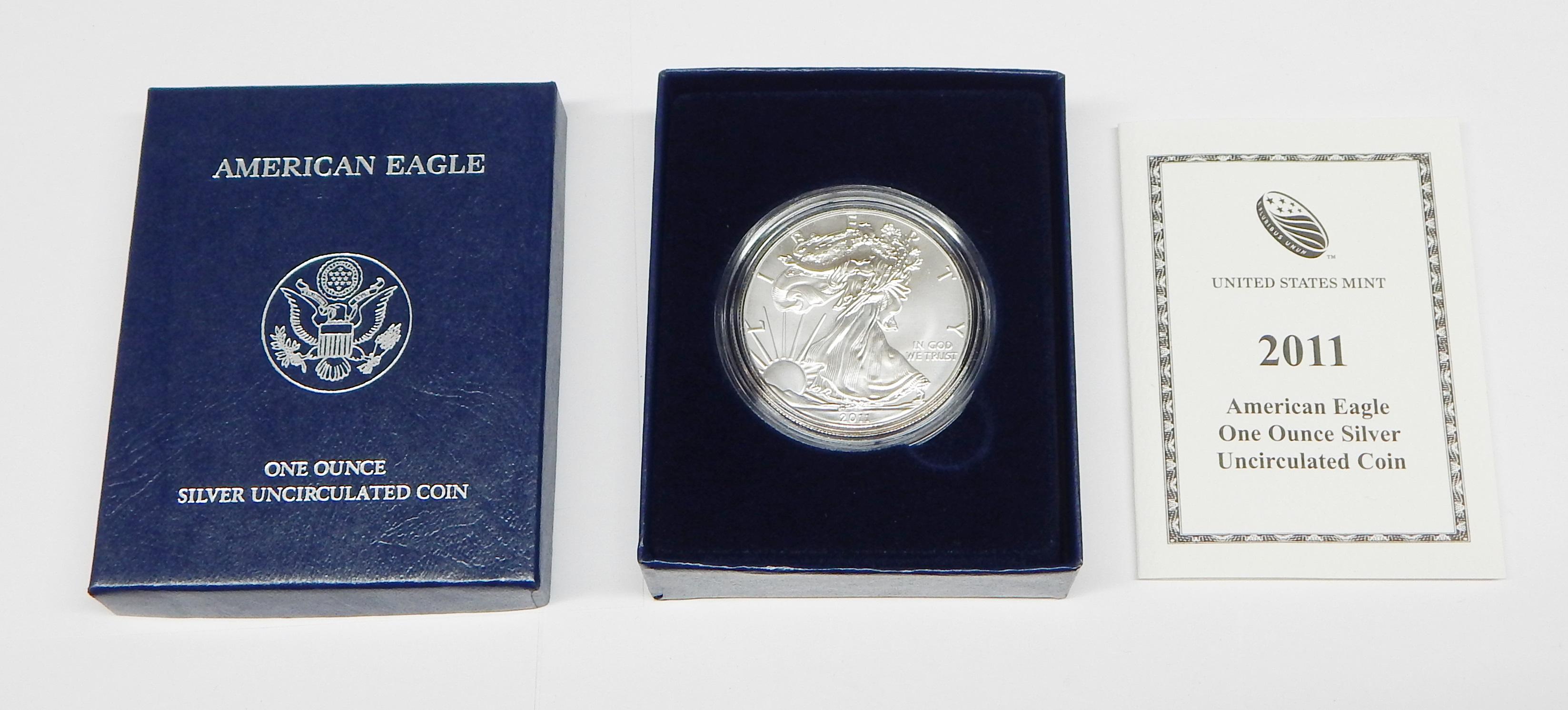 2011-W UNCIRCULATED SILVER EAGLE in BOX