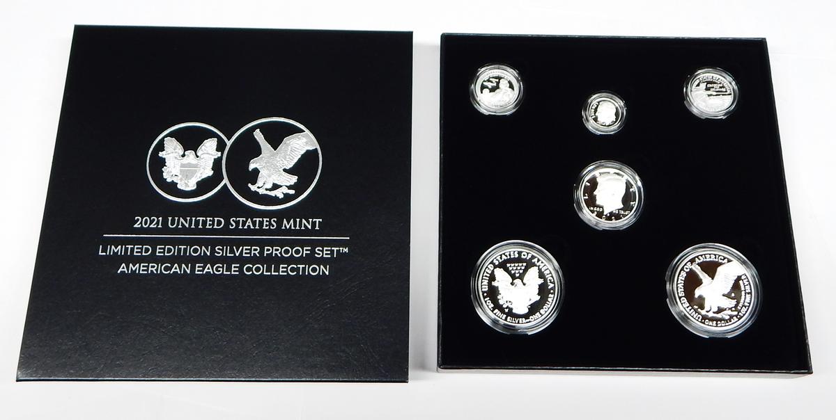 2021 LIMITED EDITION SILVER PROOF SET - CONTAINS TYPE 1 & TYPE 2 PROOF SILVER EAGLES