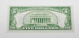 SERIES 1934 $5 SILVER CERTIFICATE - UNCIRCULATED