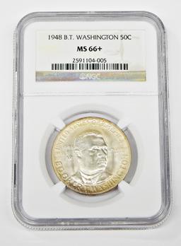 1948 BOOKER T WASHINGTON COMMEMORATIVE HALF - NGC MS66+