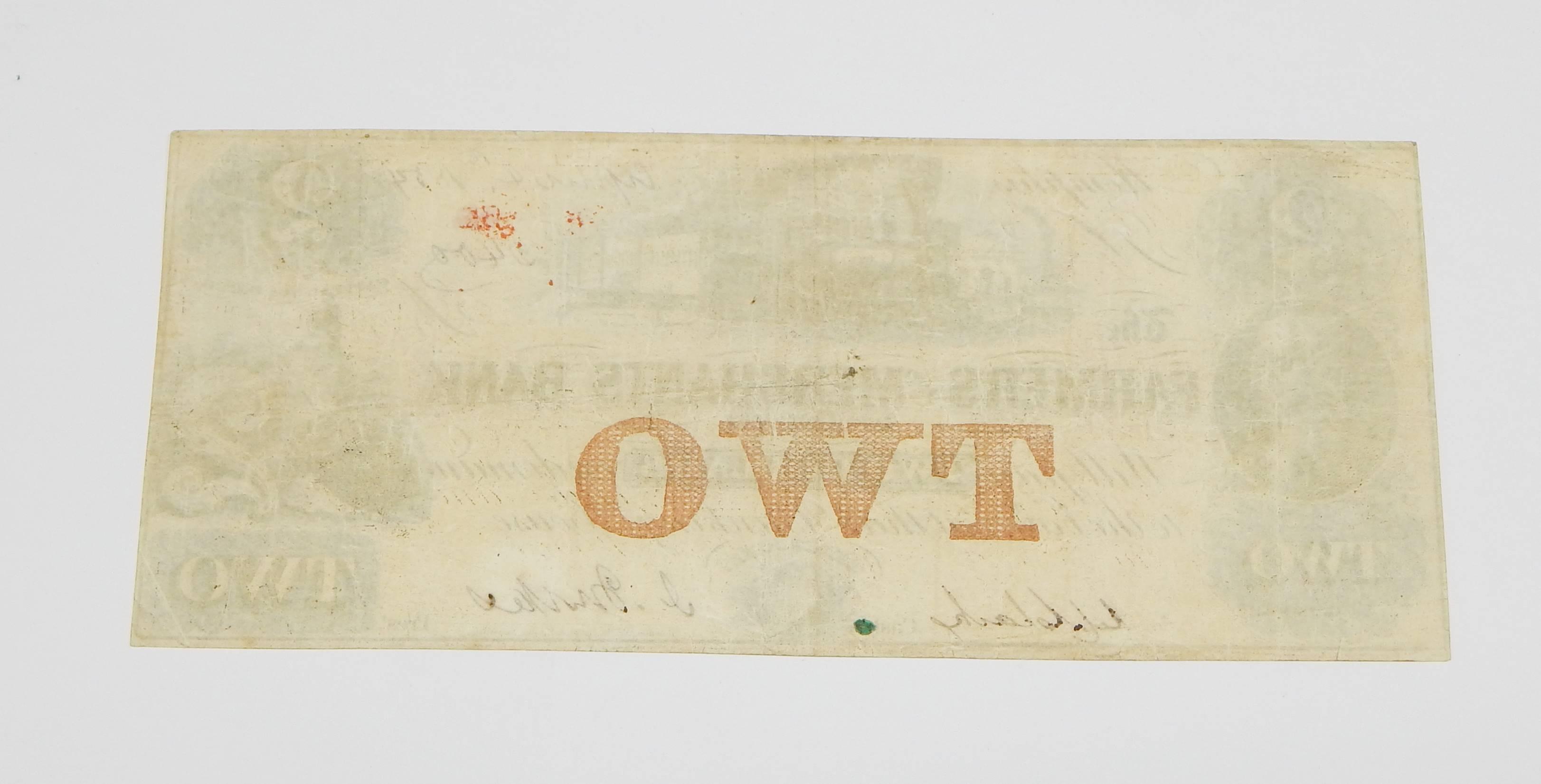 1852 $2 FARMERS' and MERCHANTS' BANK of MEMPHIS, TN