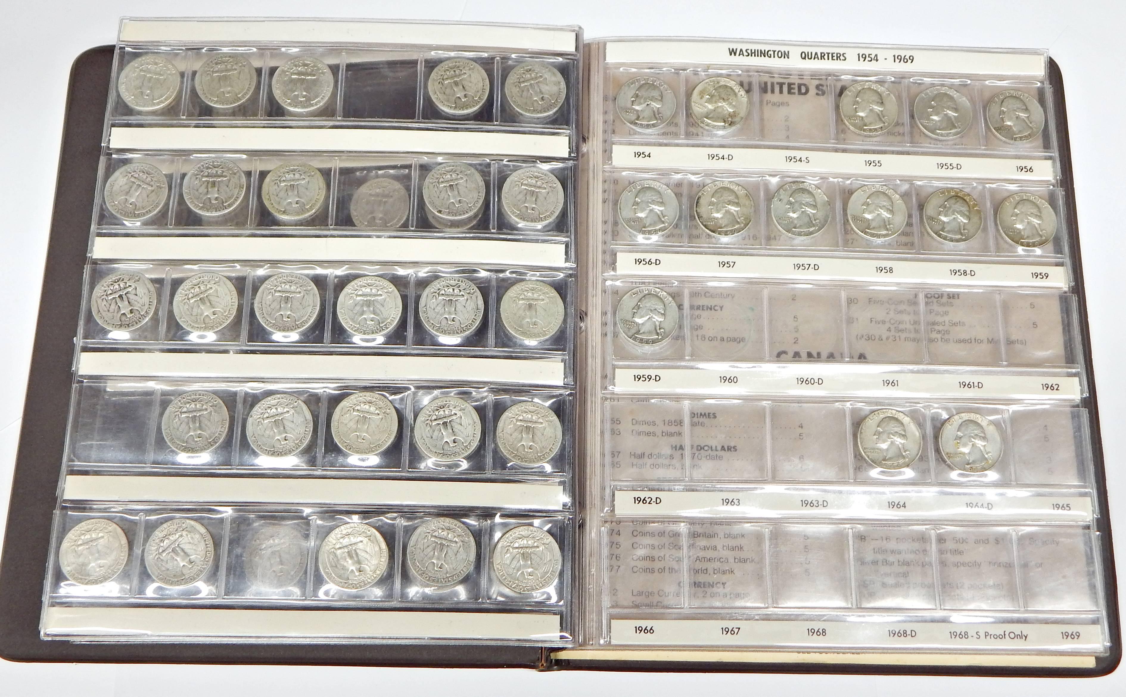 PARTIAL SET of WASHINGTON QUARTERS - 1932 to 1964-D - 60 COINS