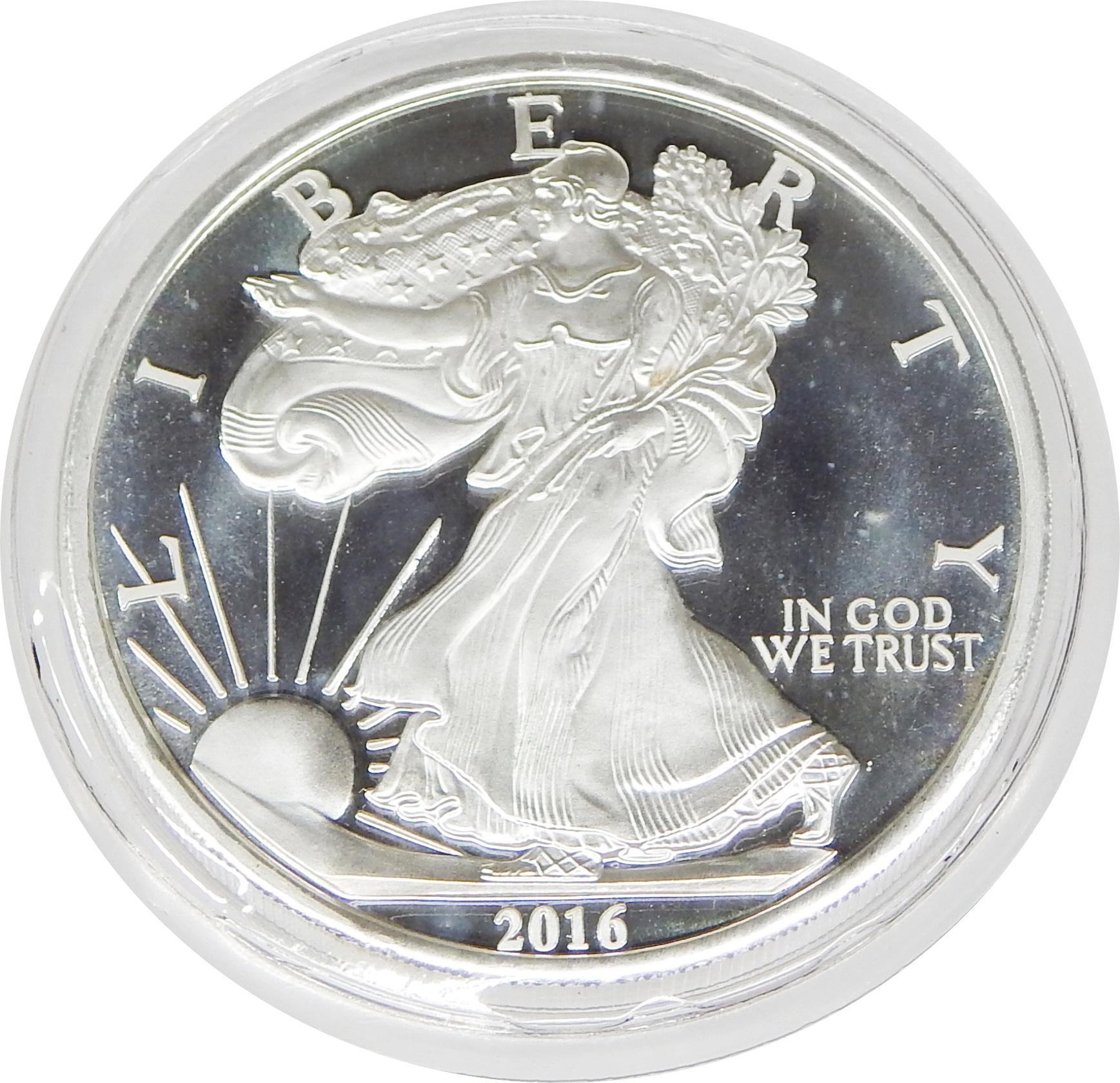 2016 WALKING LIBERTY FIVE TROY OUNCE .999 FINE SILVER ROUND