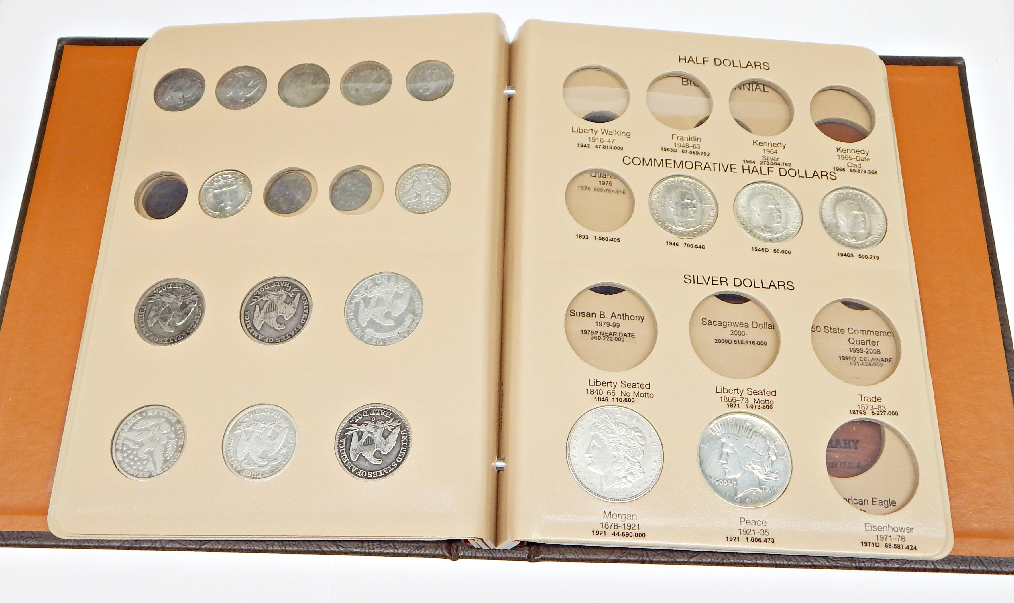 DANSCO 7070 TYPE ALBUM with SLEEVE CONTAINING 44 COINS