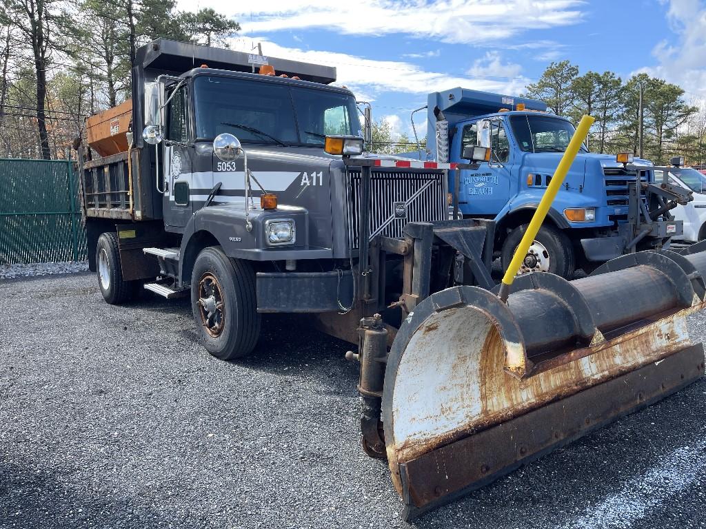 1996 Volvo Single Axle Dump w/ Plow and Salter