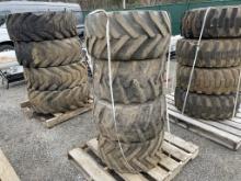 Lot of 4 Skid Steer Tires and Rims