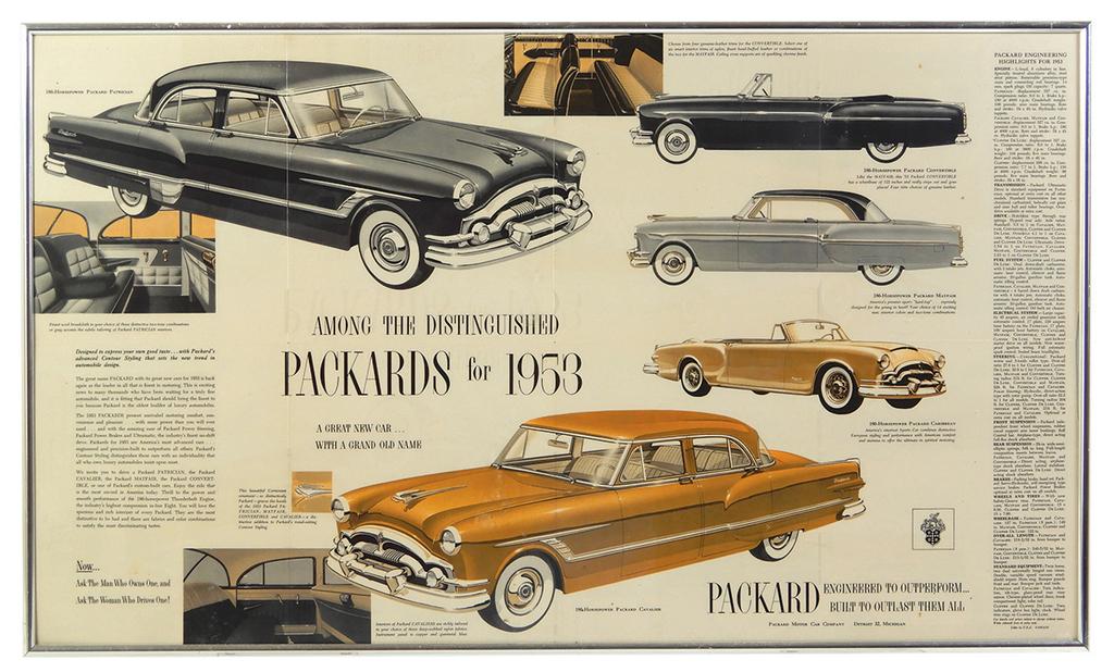 Automotive Advertising, 1953 Packard Dealership poster