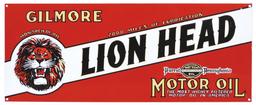 Petroliana Sign, Gilmore Lion Head Motor Oil, heavy