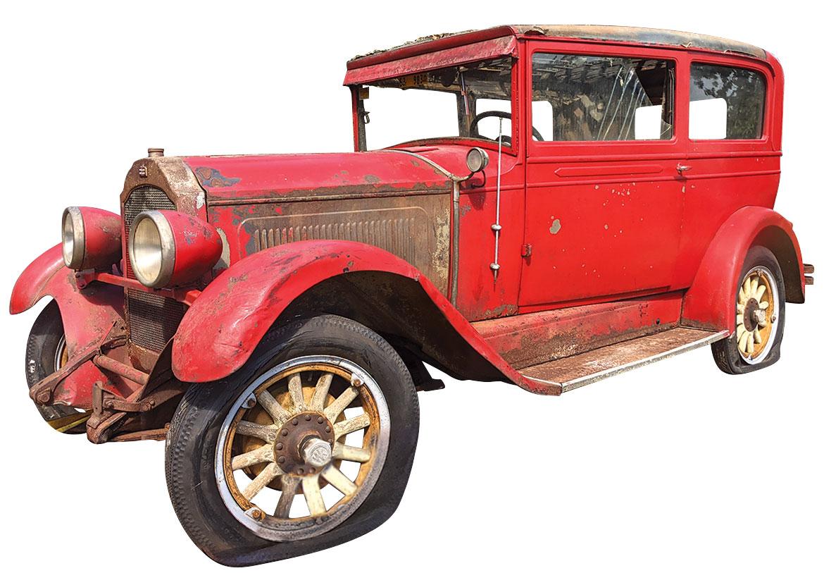 Willys Knight 1928 Model 56 Touring Sedan. A true “Barn Find”