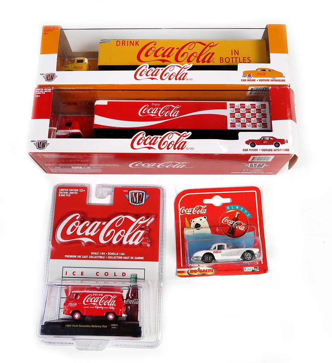 Coca-Cola (4), 1956 Ford Truck/Trailer COE & 1949 Mercury Coupe, 1970 Dodge