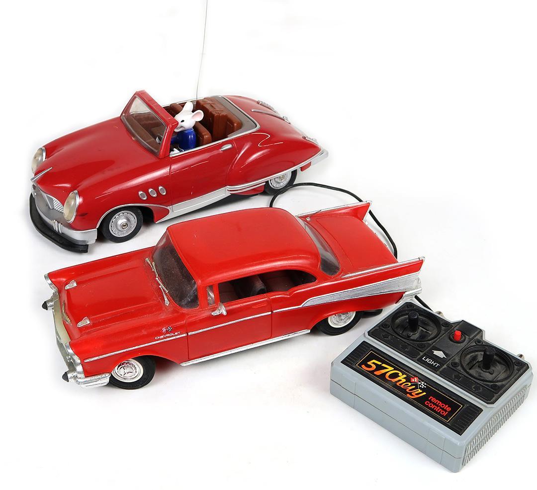 Remote Controlled Cars (2), Radio Shack Stewart & Red Chevy, unknown if wor