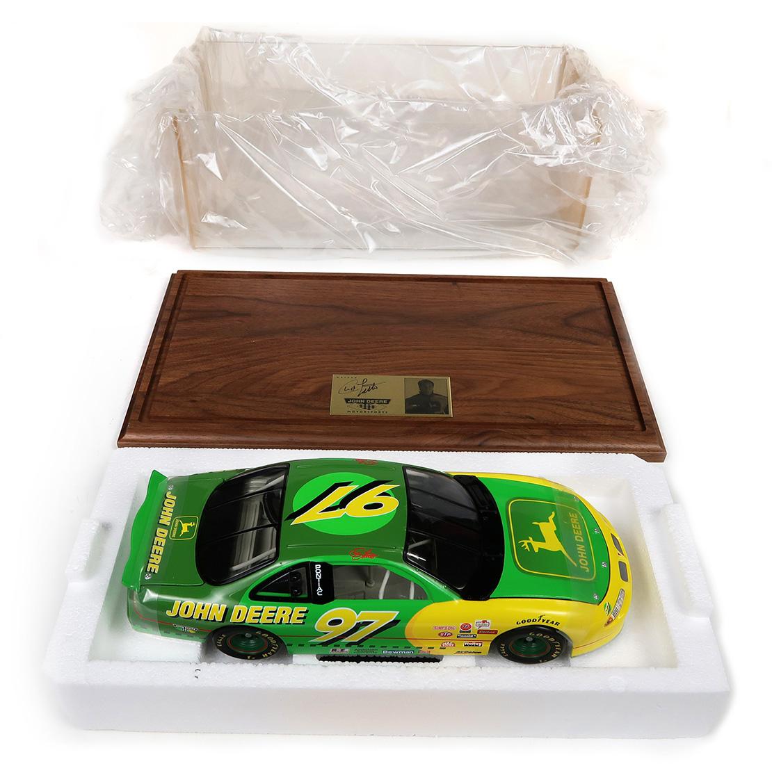 Ertl John Deere Motorsports, w/display case, Ser. # 6272, MIB, 16" L