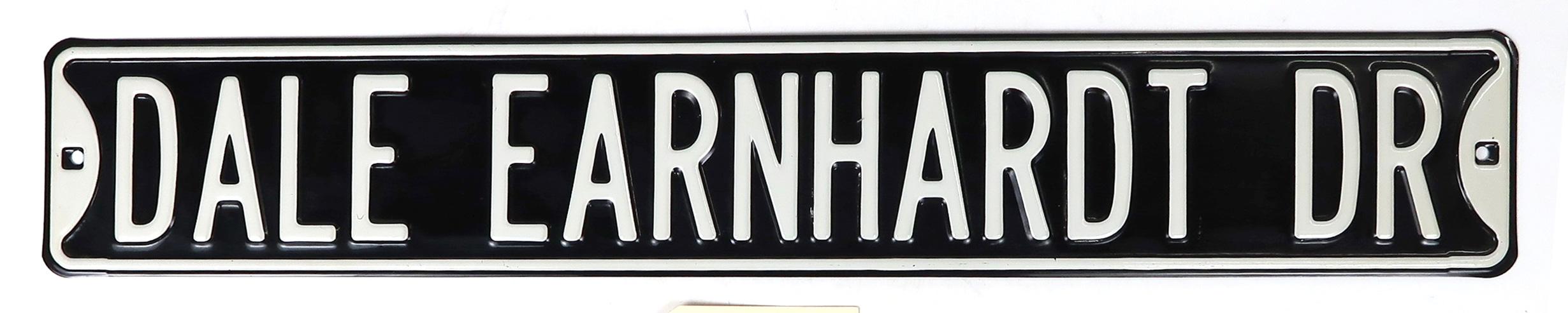 Nascar Dale Earnhardt Jr Street Sign, embossed steel, Mint cond, 6"H x 36"L