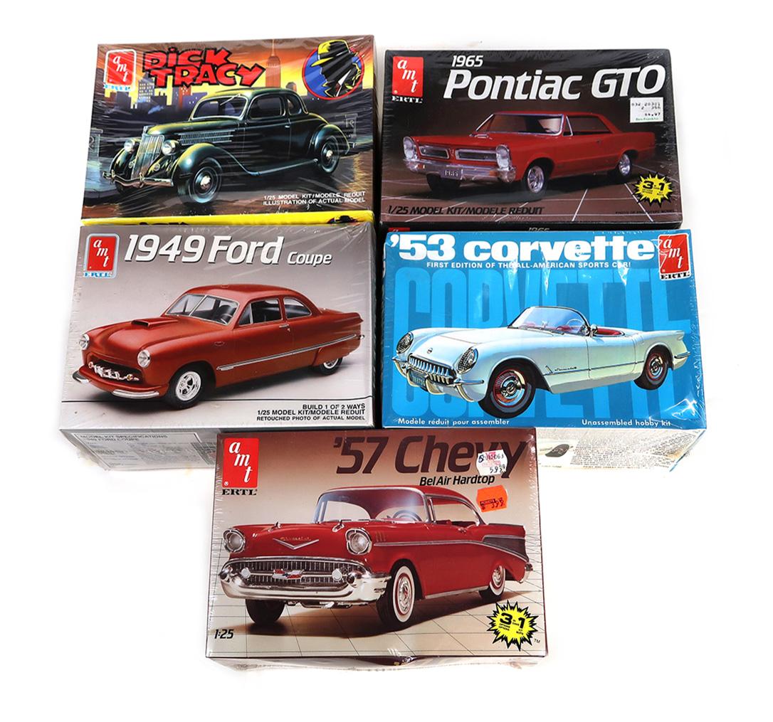 Toy Scale Models (5), Ertl, 1949 Ford Coupe, 1957 Chevy Bel Air Hardtop, 19