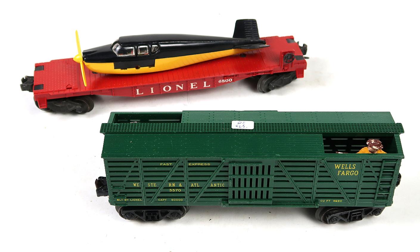 Toy Train (6), Lionel 6801-50 Flat Car with Boat, Lionel 3370 Animated Sher