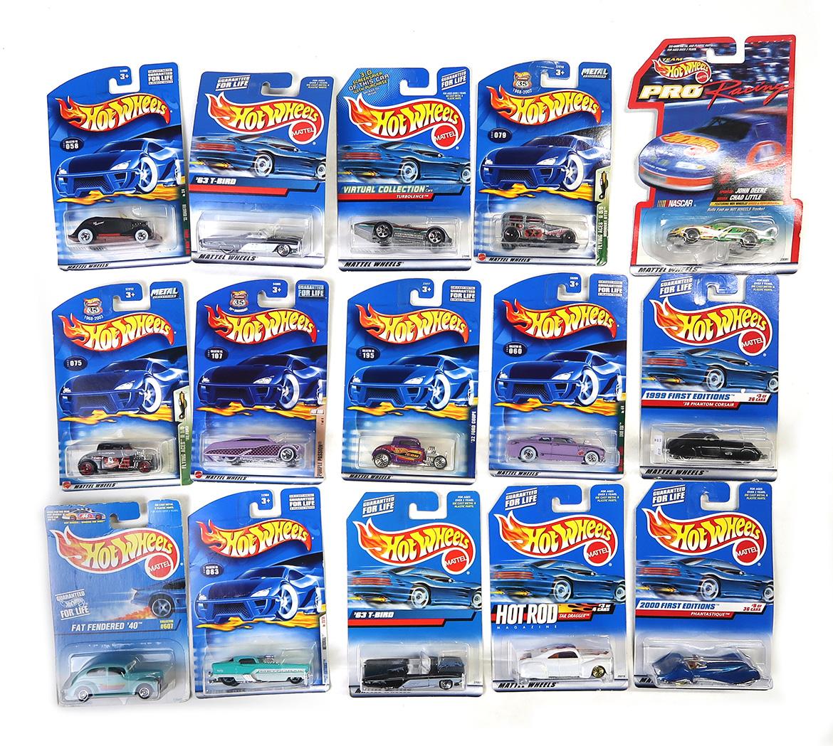 Hot Wheels Miniatures (15), mostly Street Rods, die-cast, Mint in bubble pa