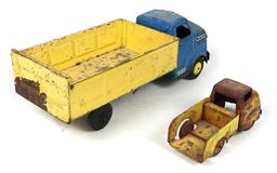 Toy Trucks (2), Marx Heavy Duty Dump Truck, c.1950s & Wyandotte Litho Servi