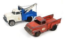 Hubley Toys (2),  Mighty Metal Pickup Truck 800 900 3, Mighty Metal Tow Tru