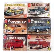 Toy Scale Models (6), Ertl, 1939/40 Ford Coupe, 1951 Chevy Fleetline, Doubl