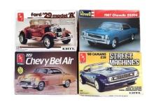 Toy Scale Models (4), Revell 1967 Chevelle SS396. Ertl 1968 Camaro Z28, Ert