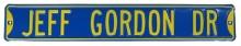 Nascar Jeff Gordon Street Sign, embossed steel, Mint cond, 6"H x 36"L.