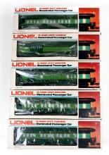 Toy Lionel Southern Passenger Cars (5), lighted incl observation car, MIB u