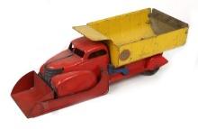 Front Load Dump Truck, by Marx Lumar Contractors, Pressed Steel, Good+ cond