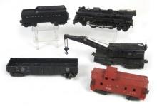 Toy Train (5), 2018 die-cast Steam Engine, 6257 SP Caboose, 6462 NYC Gondol