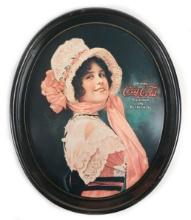 Collectible, 1972 Reproduction 1914 Betty Girl Coca-Cola Oval Serving Tray,