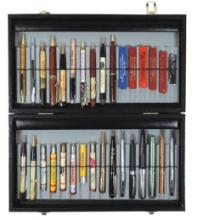 Advertising Pens & Pencils, etc., salesman's case w/30+ items, most w/Illin