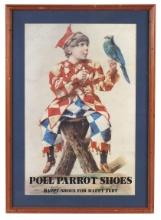 Shoe Store Poll Parrot Poster, later reprint, professionally matted & frame